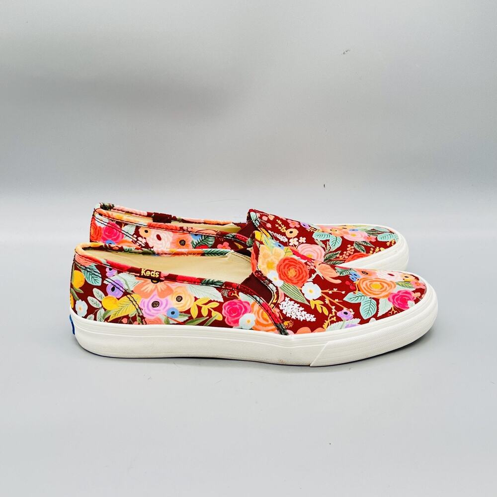 Keds Rifle Paper Co Shoes Womens 11 Multicolor Canvas Floral Slip On Sneakers